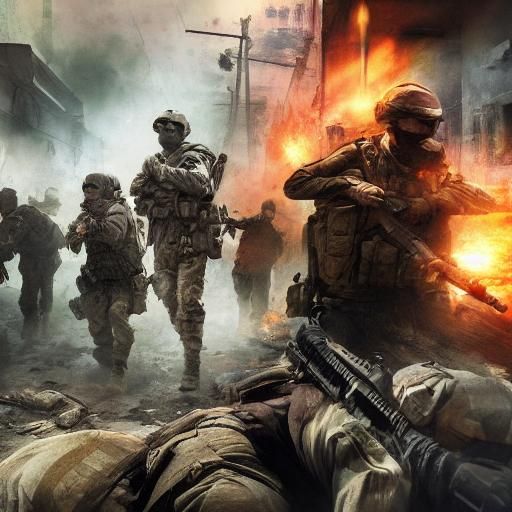 Hyperrealistic Modern Warfare Concept Art
