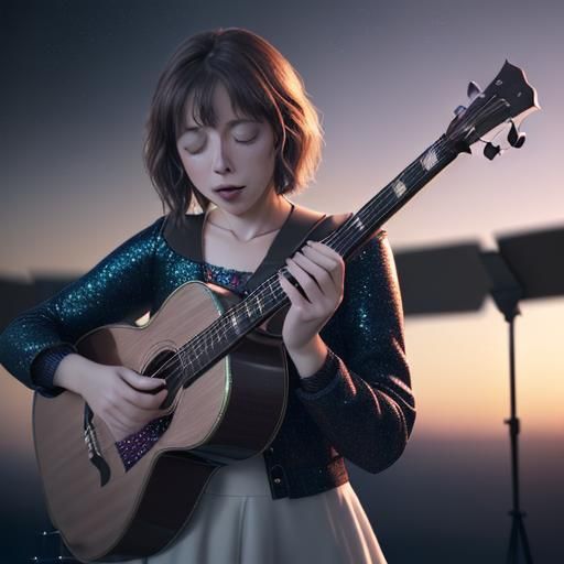 Romantic Musical Notation in Realistic 4K Photography