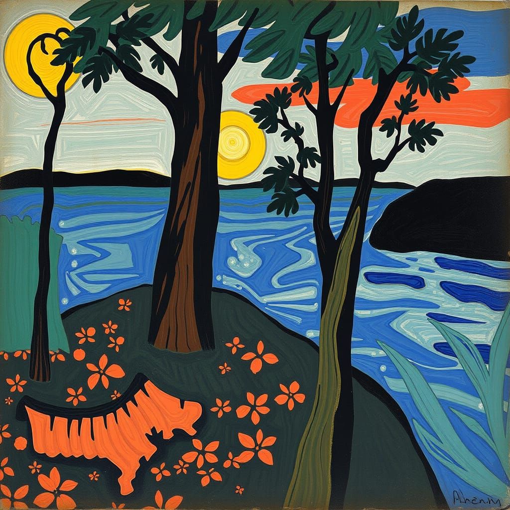 Image in Style of Gauguin, Derain, Kirchner