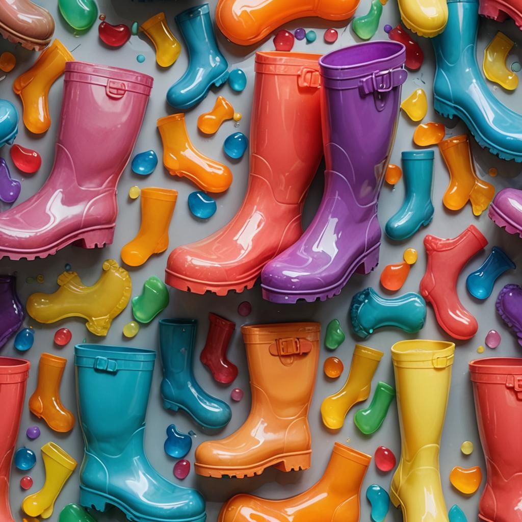 Edible Jelly Wellies with a Colorful Design