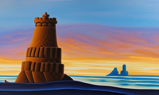 Sunrise Over The Castle In The Sand