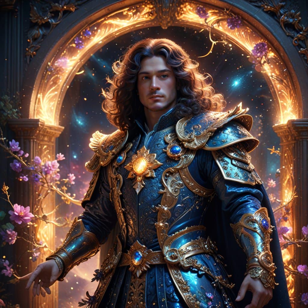 Regal Cosmic Portal in Baroque Style