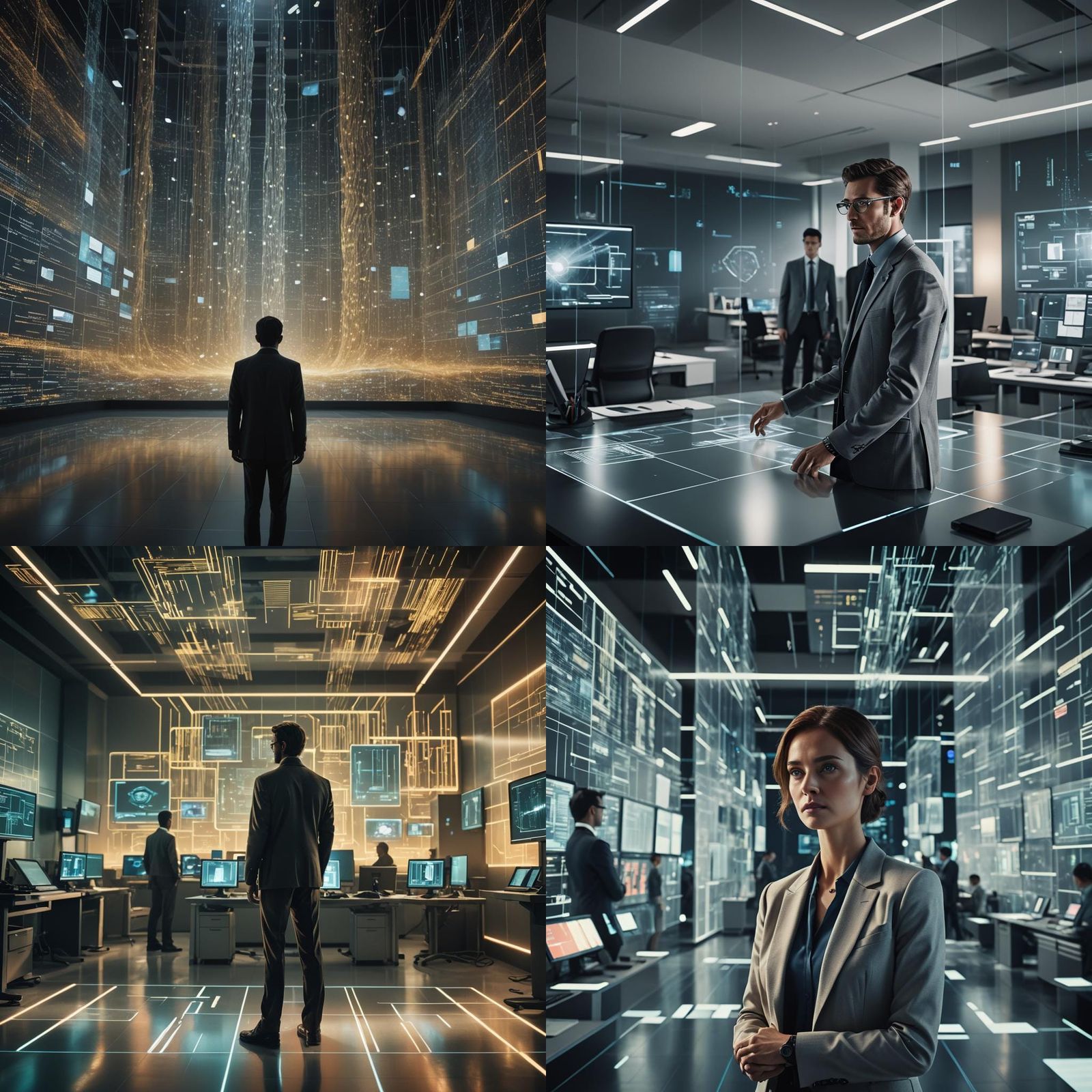 Virtual Office Data Review: Cinematic Film Still