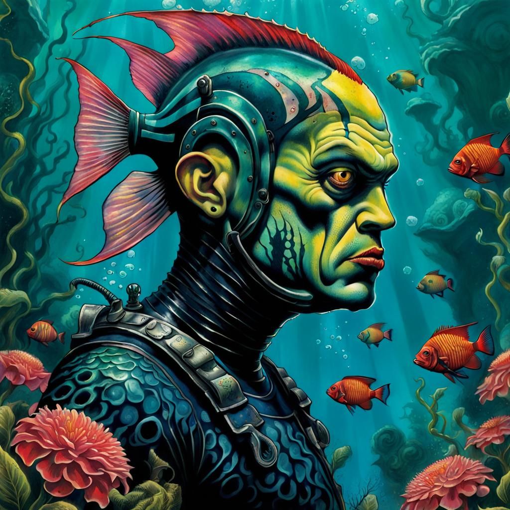 Aqua-man. Life began underwater.