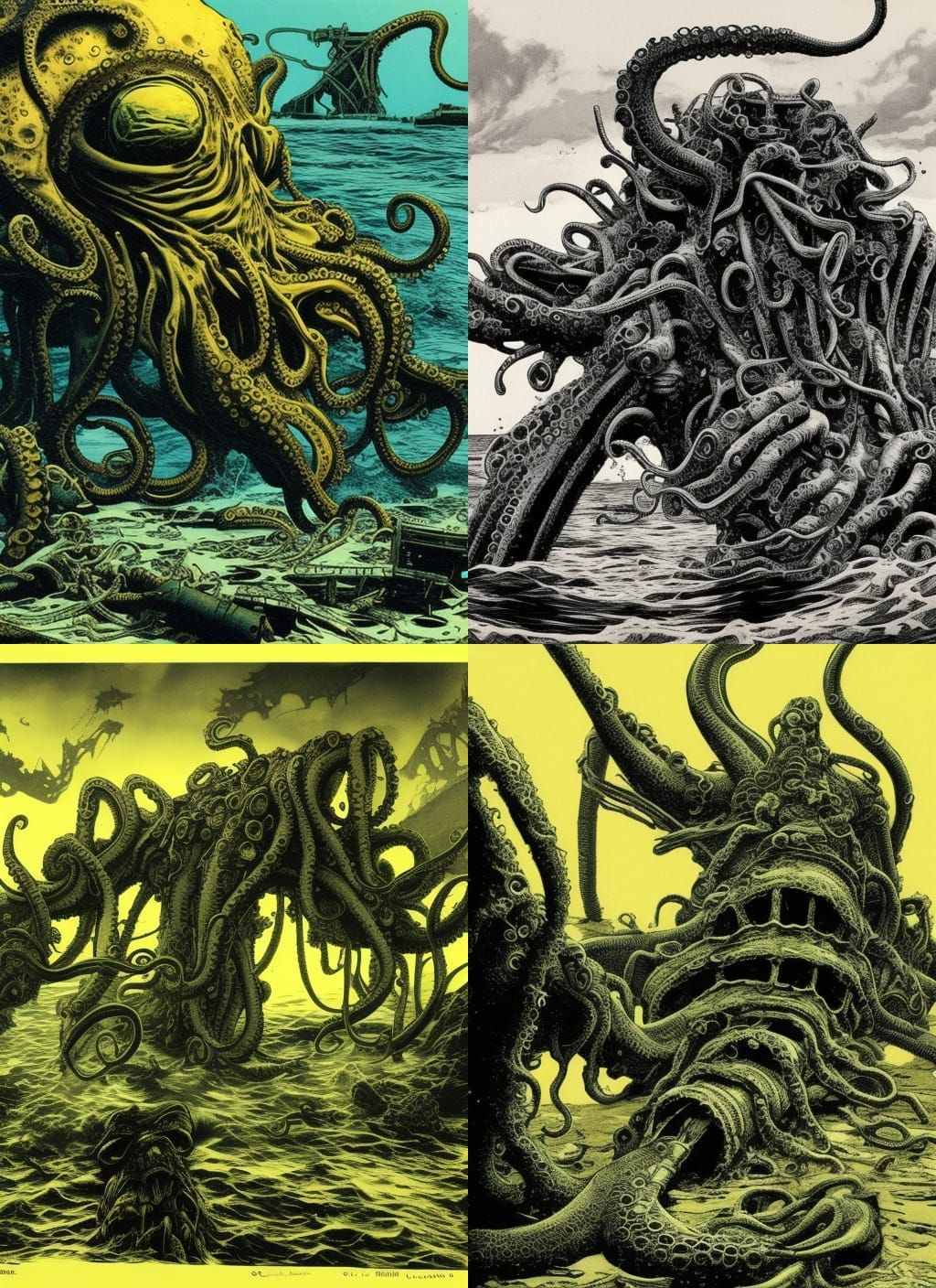 Undead Sea Devil in Dystopian Wasteland