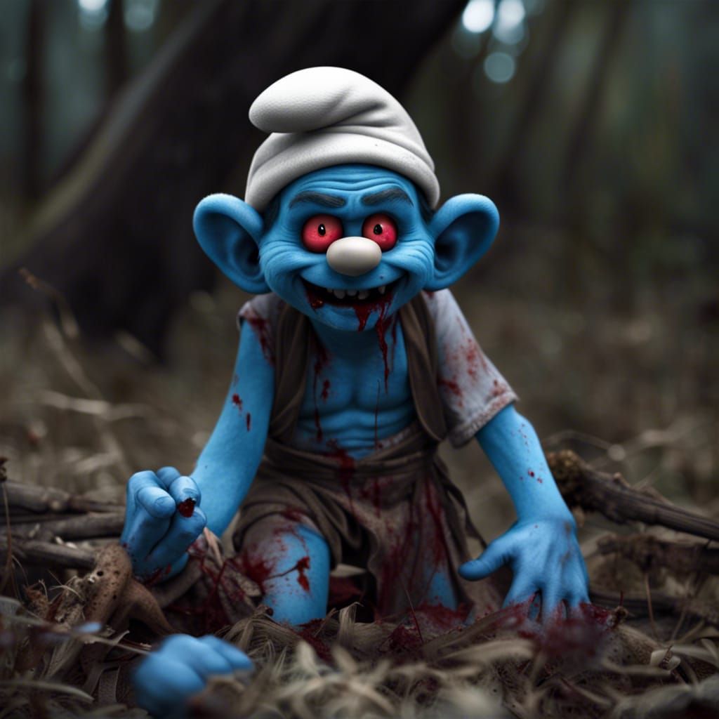 Live Action Zombie Smurf Transformation