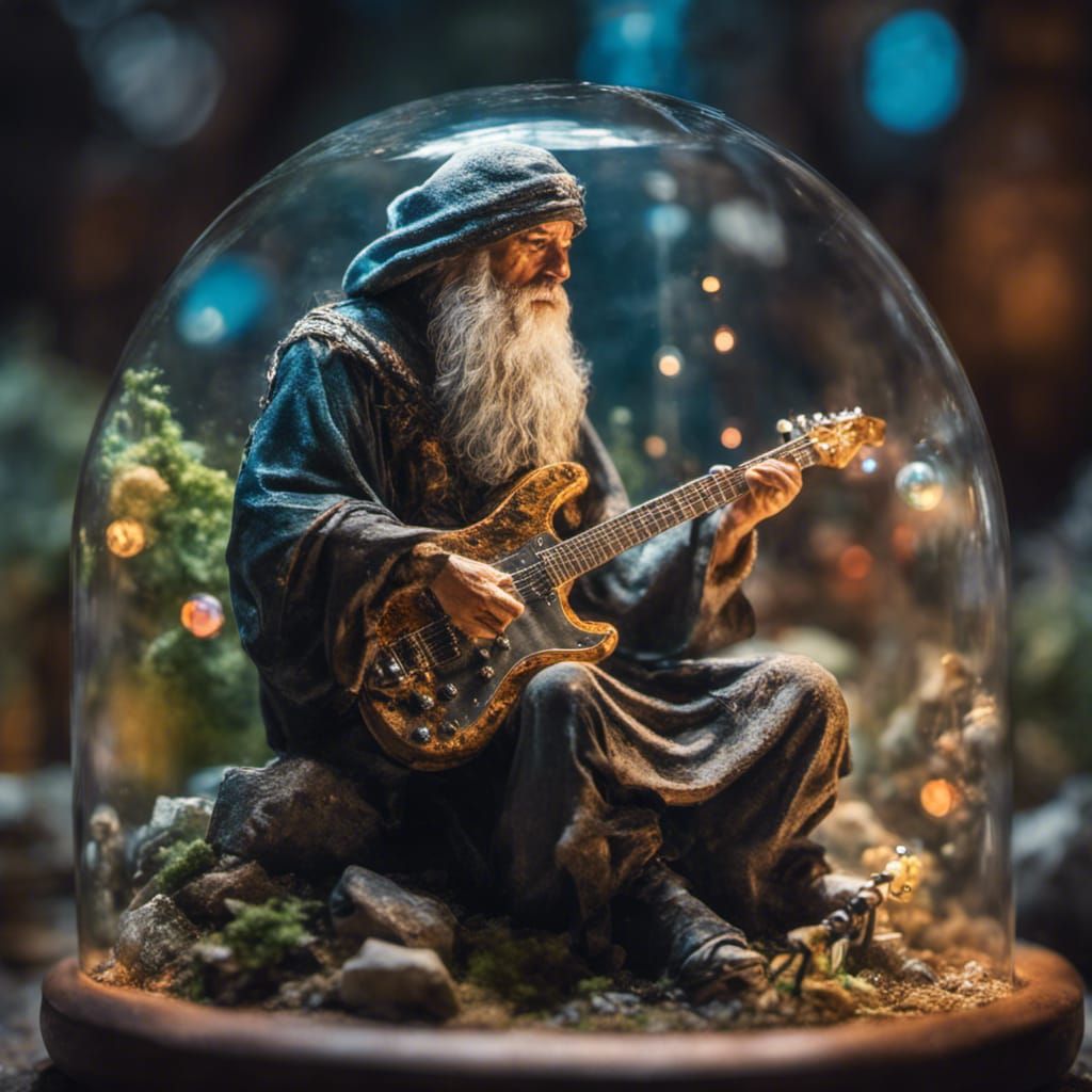 Medieval Wizard Rocks Out in Terrarium