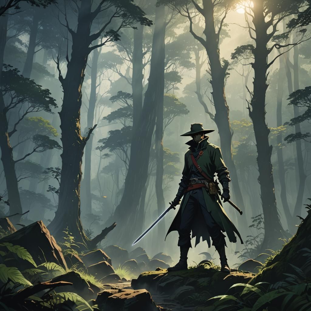 Vampire Hunter in Misty Forest: Anime Key Visual