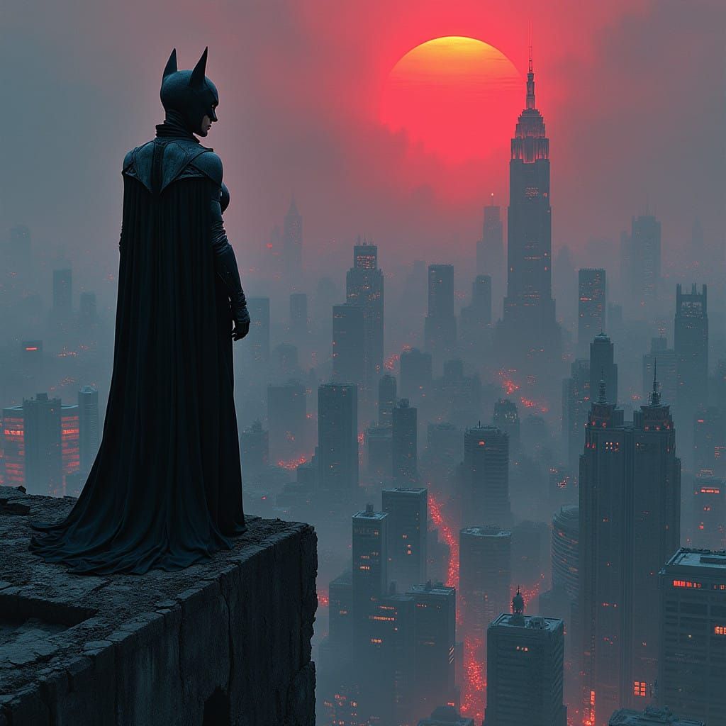 Cyberpunk Goddess in Ruin