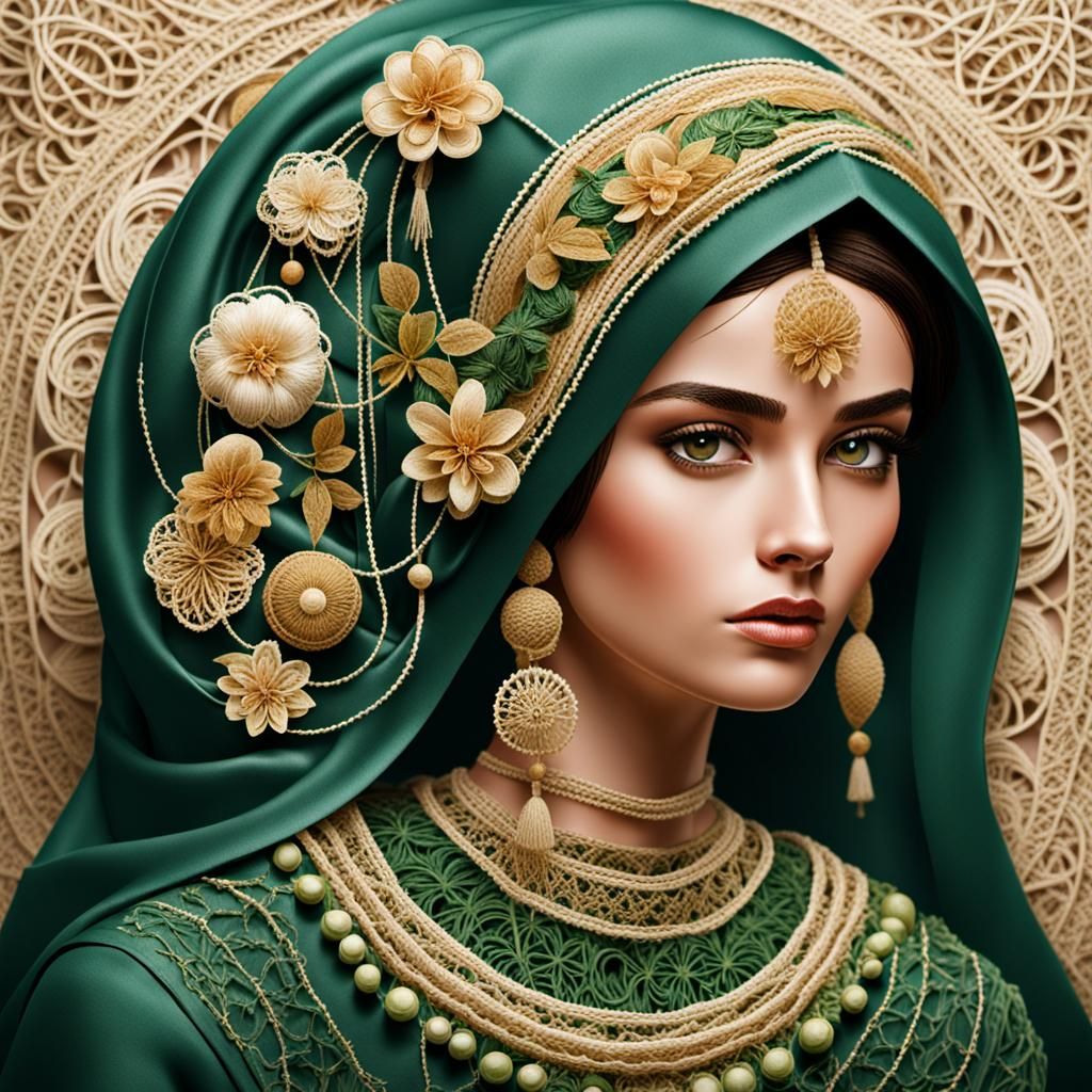 Abstract String Art Composition