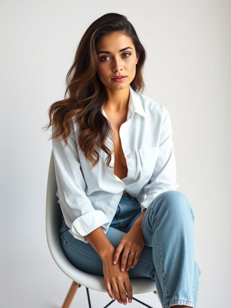 Confident Woman in Modern Minimalist Portrait
