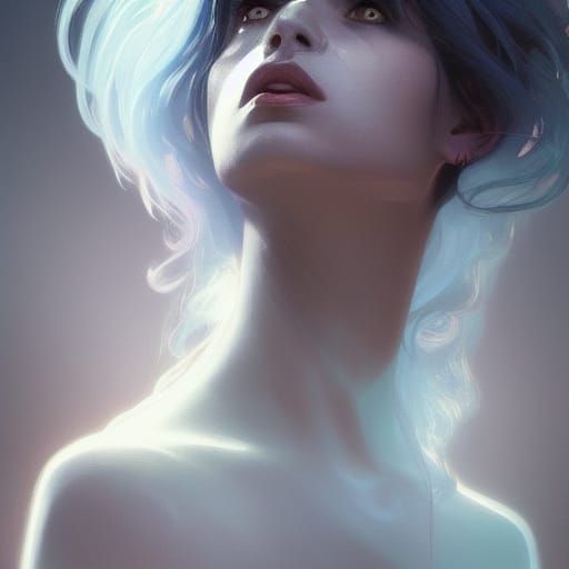 Ethereal Woman Portrait with Volumetric Lighting