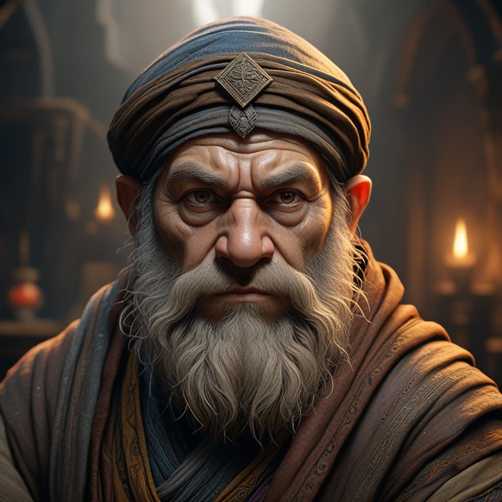 Dwarf Monk in Triadic Colors