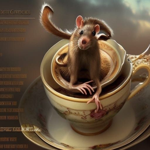 Rabid Rat in Teacup: Digital Matte Painting