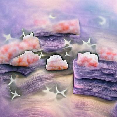 Cotton Candy Sunset Clouds