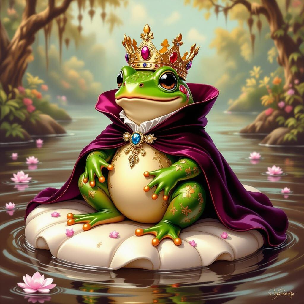 Chocolate Frog Prince with Candied Almond Crown