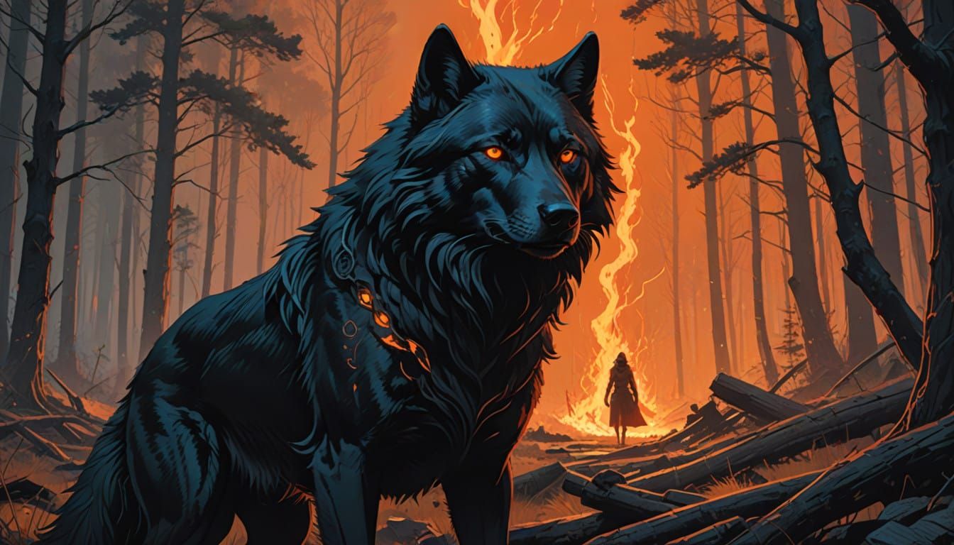 Fierce Warrior Spirit of the Wildfire