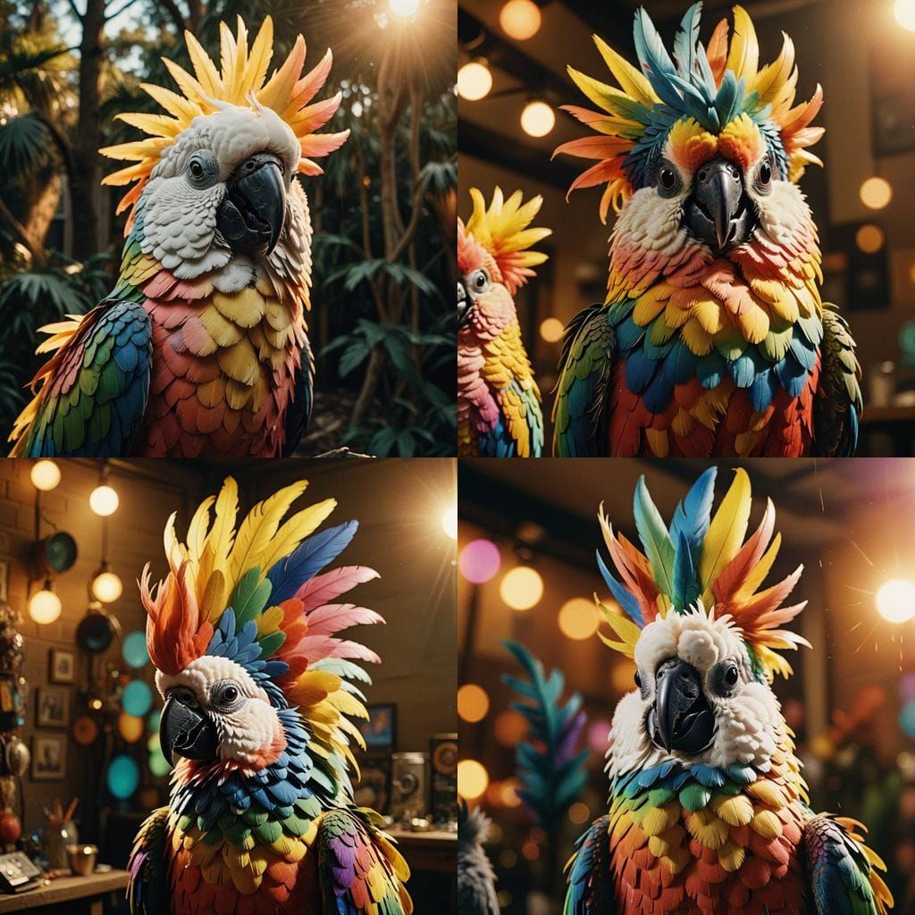 Rainbow Monster Cockatoo in Cinematic Glory