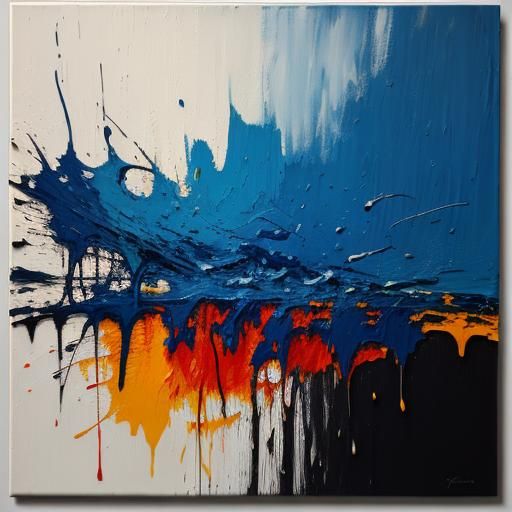 Emotional Abstract Figure in Expressionist Style