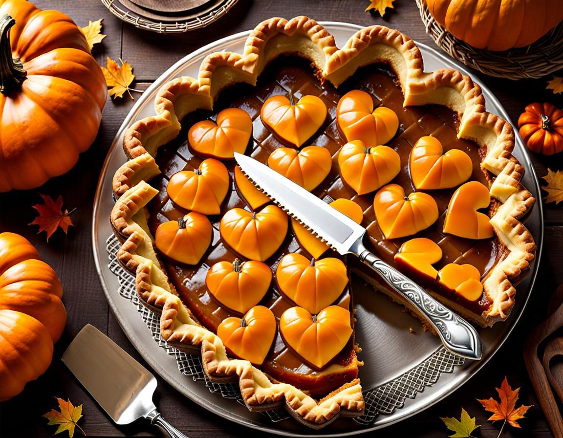 Pumpkin Heart Mochi Pumpkin Pie