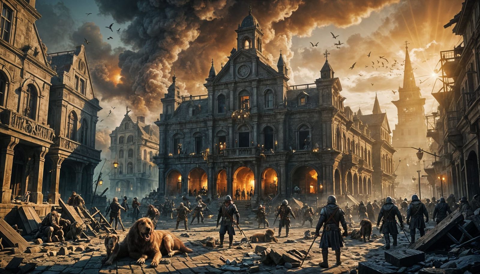 Surreal Dreamscape of Fire, Brimstone, and Daybreak