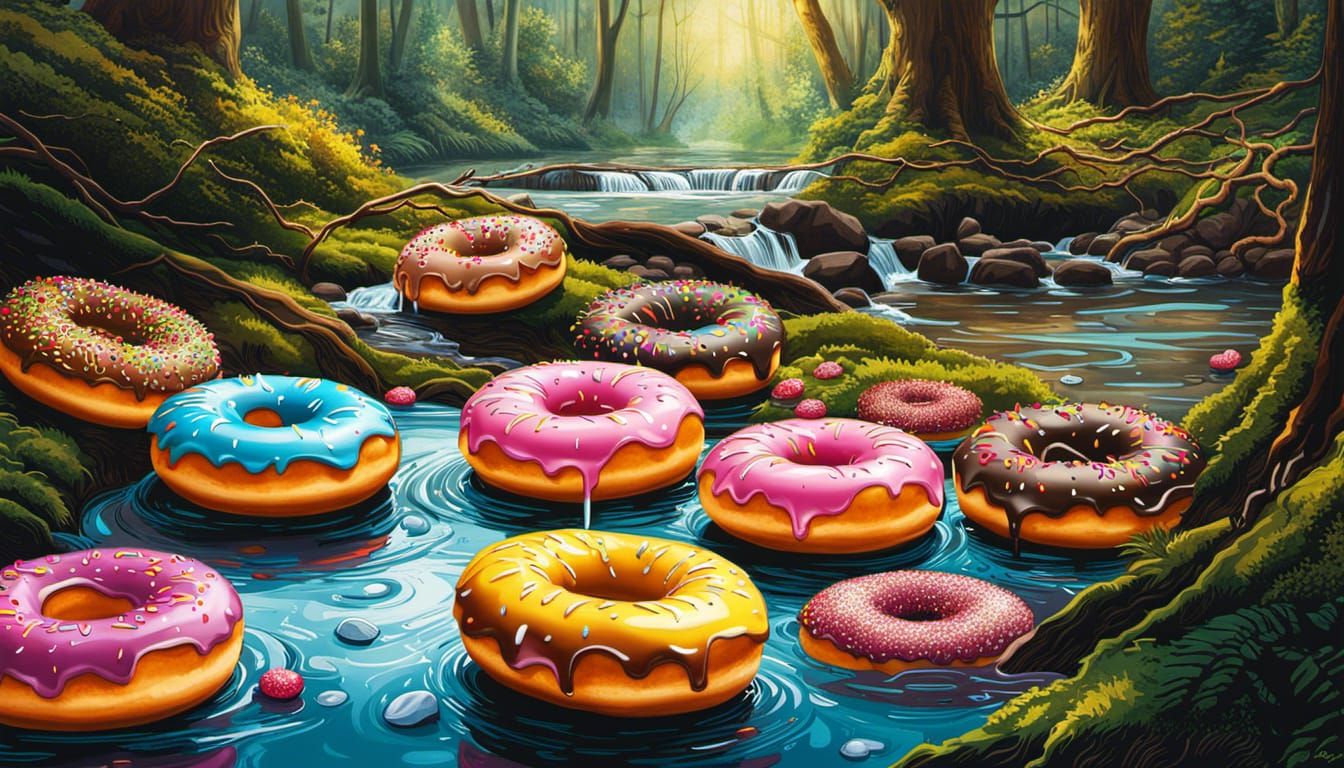 Doughnut Discovery: Polychromatic Digital Painting