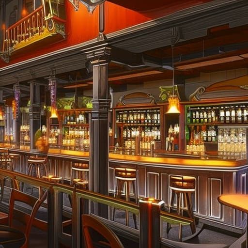 Hyperrealistic Beer Tavern Party: Colorful Splash Art