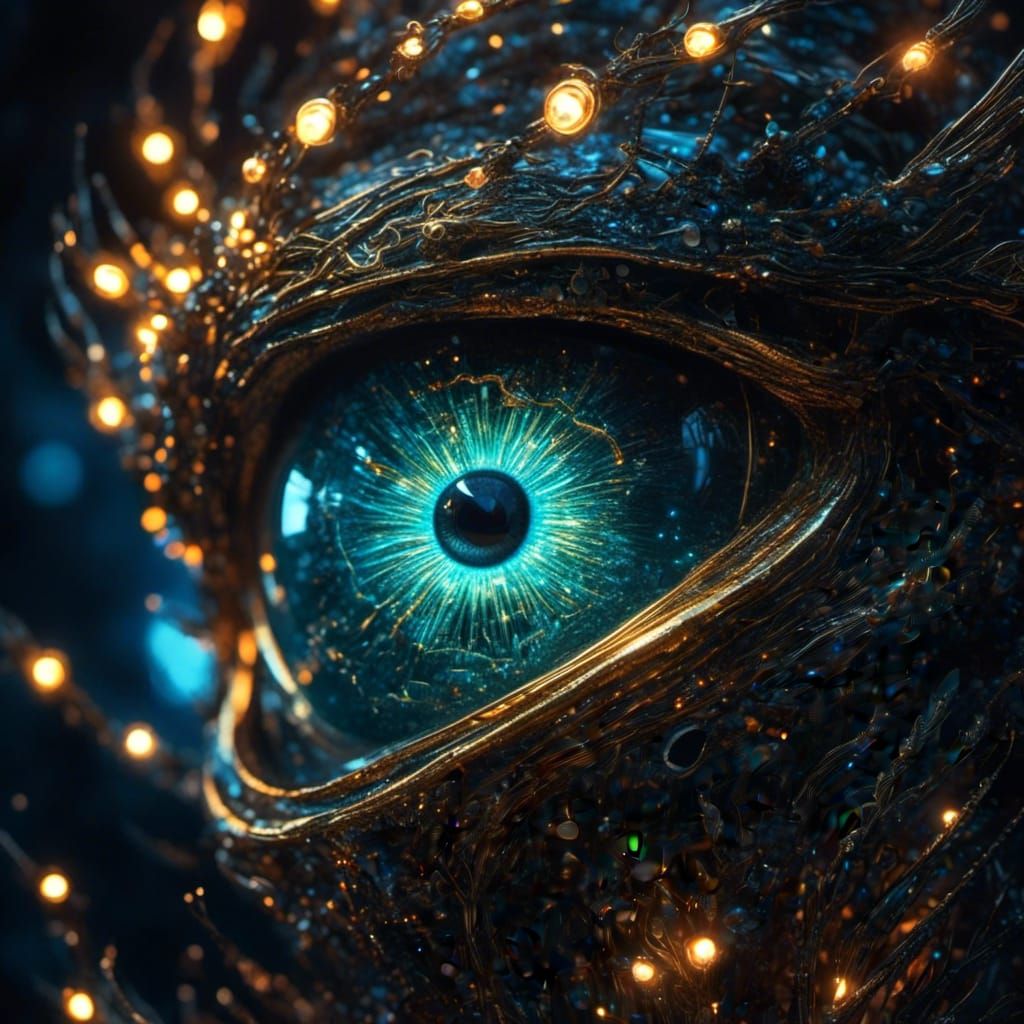 Majestic Alien Eye in Sci-Fi Horror Style