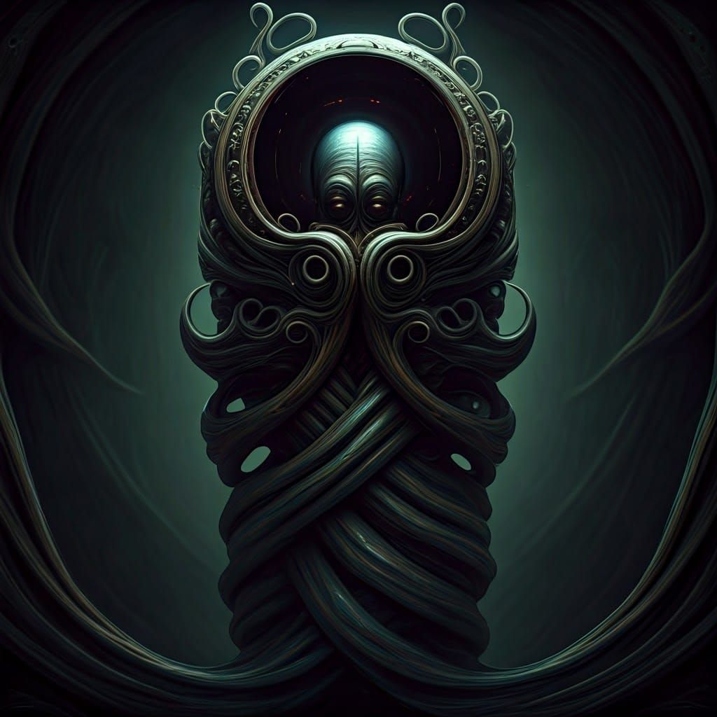 Eldritch Being Emerges in Lovecraftian Horror Art