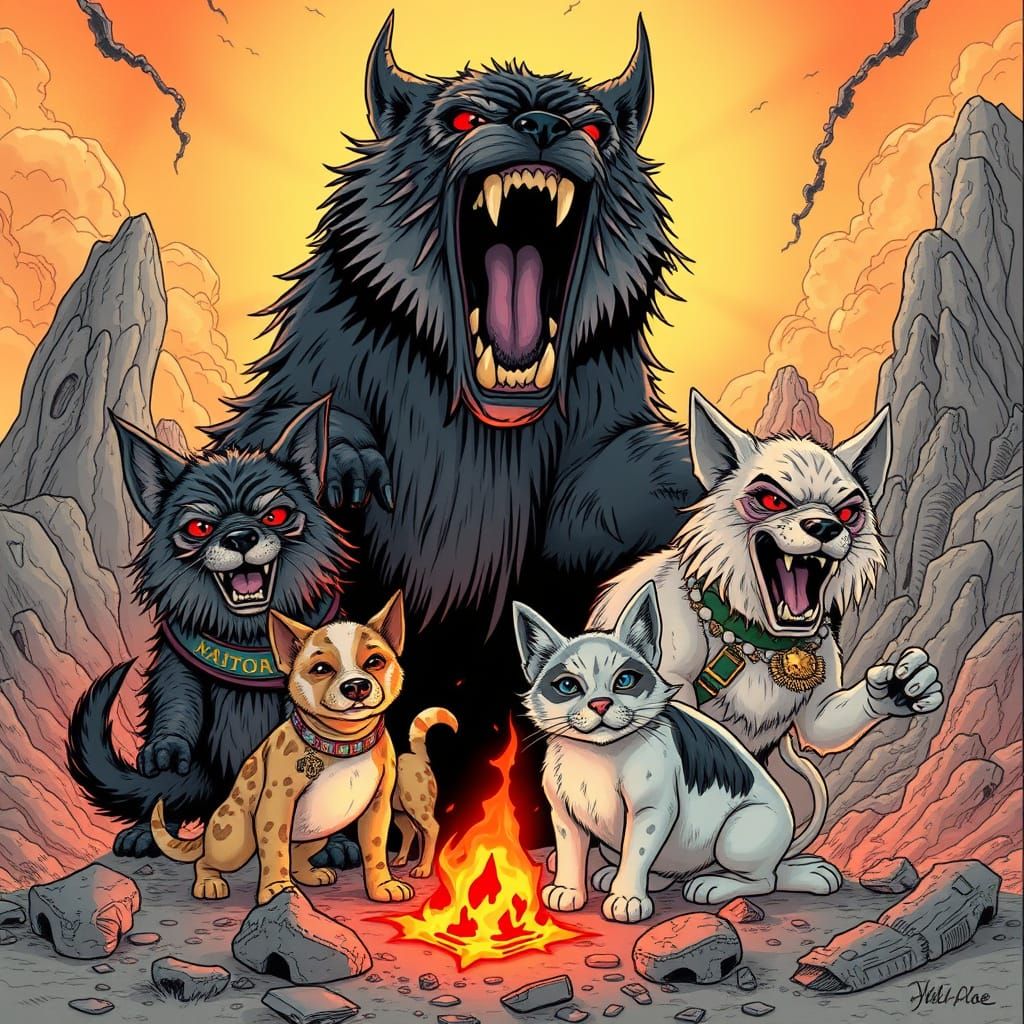 Dark Fantasy Pets Unleashed in Hellish Realm