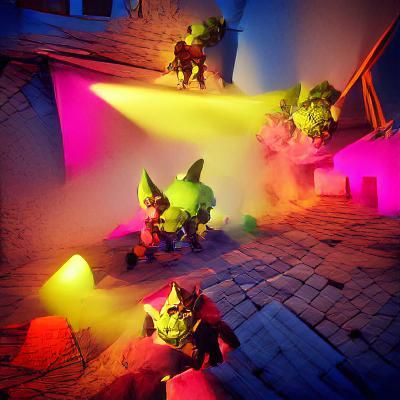 Goblins Ambush in Colorful Volumetric Lighting