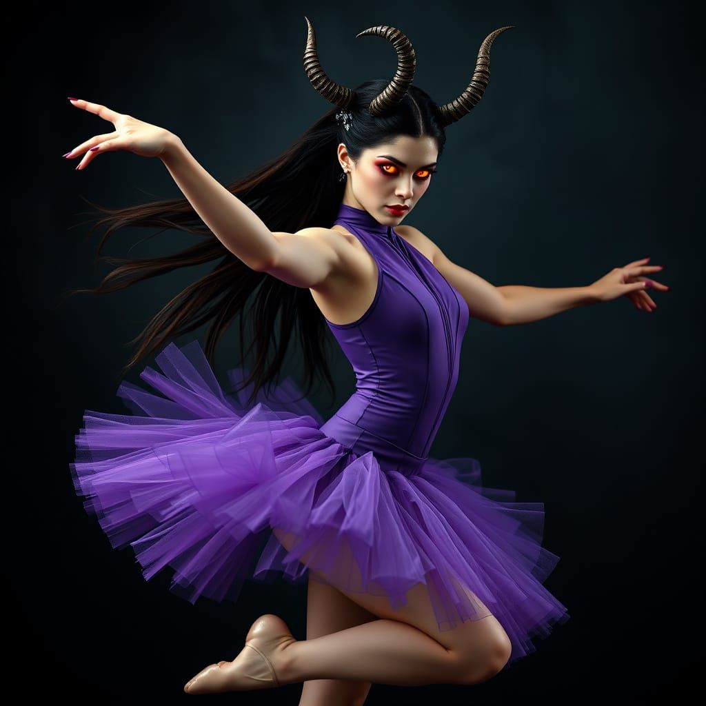 Surreal Ballerina Dances in Dark, Gothic Style