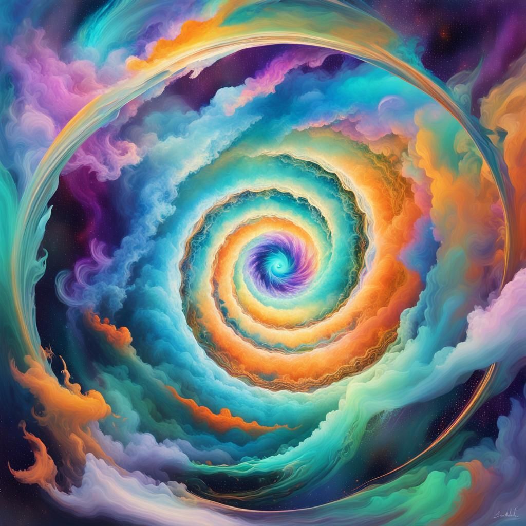 Cosmic Stargate Emitting Waves in Space