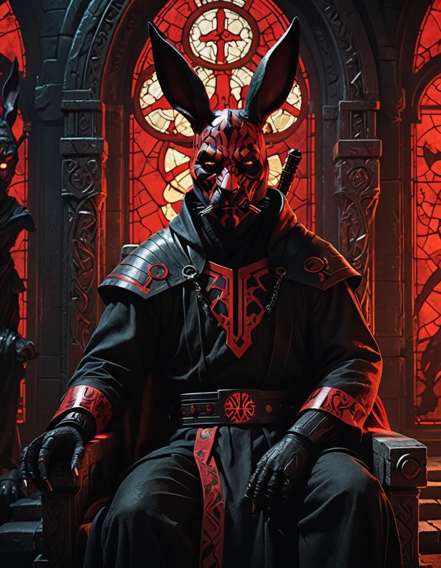 Darth Rabbit Maul on Dark Throne