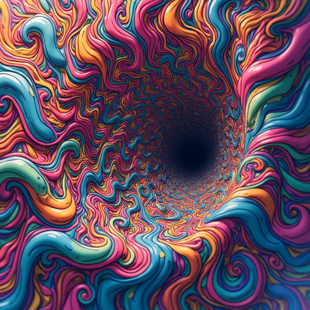 Vibrant Fractal Patterns in Zentangle-Inspired Vector Art