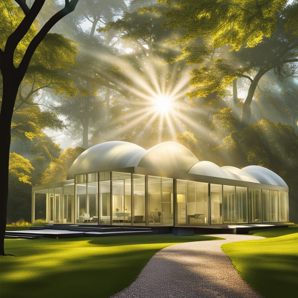 Philip Johnson's Glass House in Divine Light