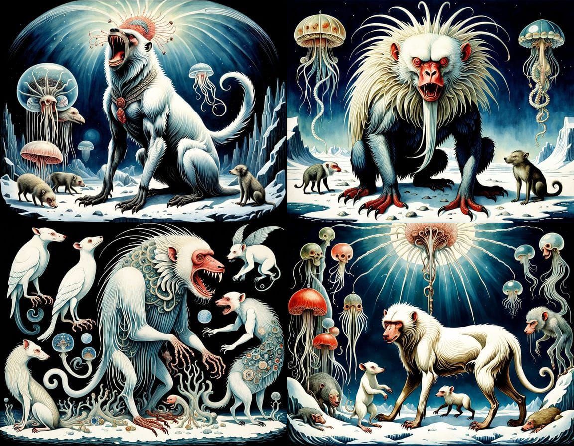 Surrealistic Icelandic Homunculus in Vivisectional Nightmare