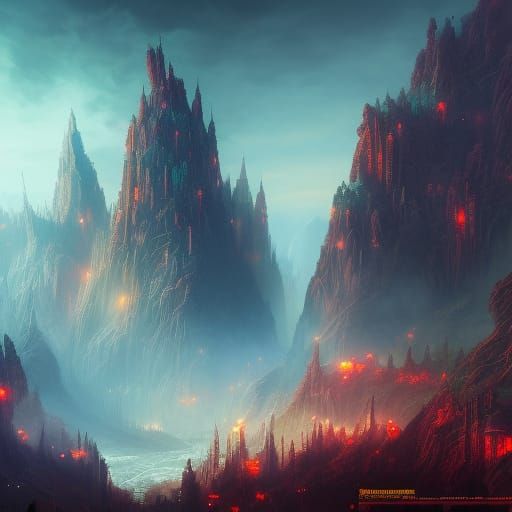Fantastical Matte Painting in Deep Color