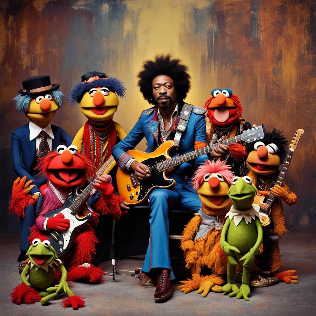 Muppet Woodstock: Hendrix Rocks in Psychedelic Pop Art