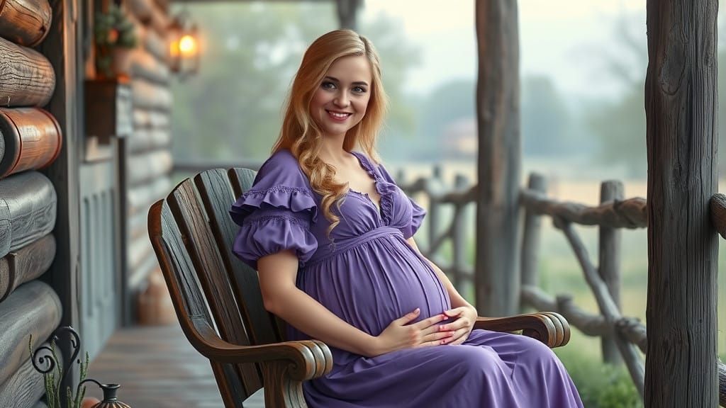 Victorian Era Woman in Ethereal Fantasy Setting