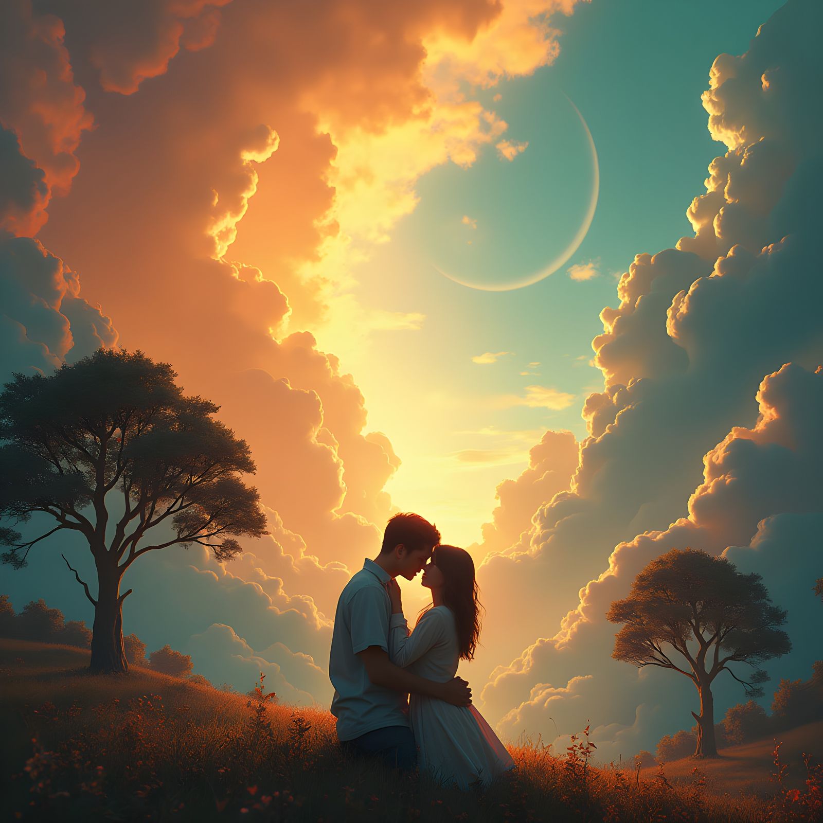 Family Support: Detailed Matte Painting in Deep Color