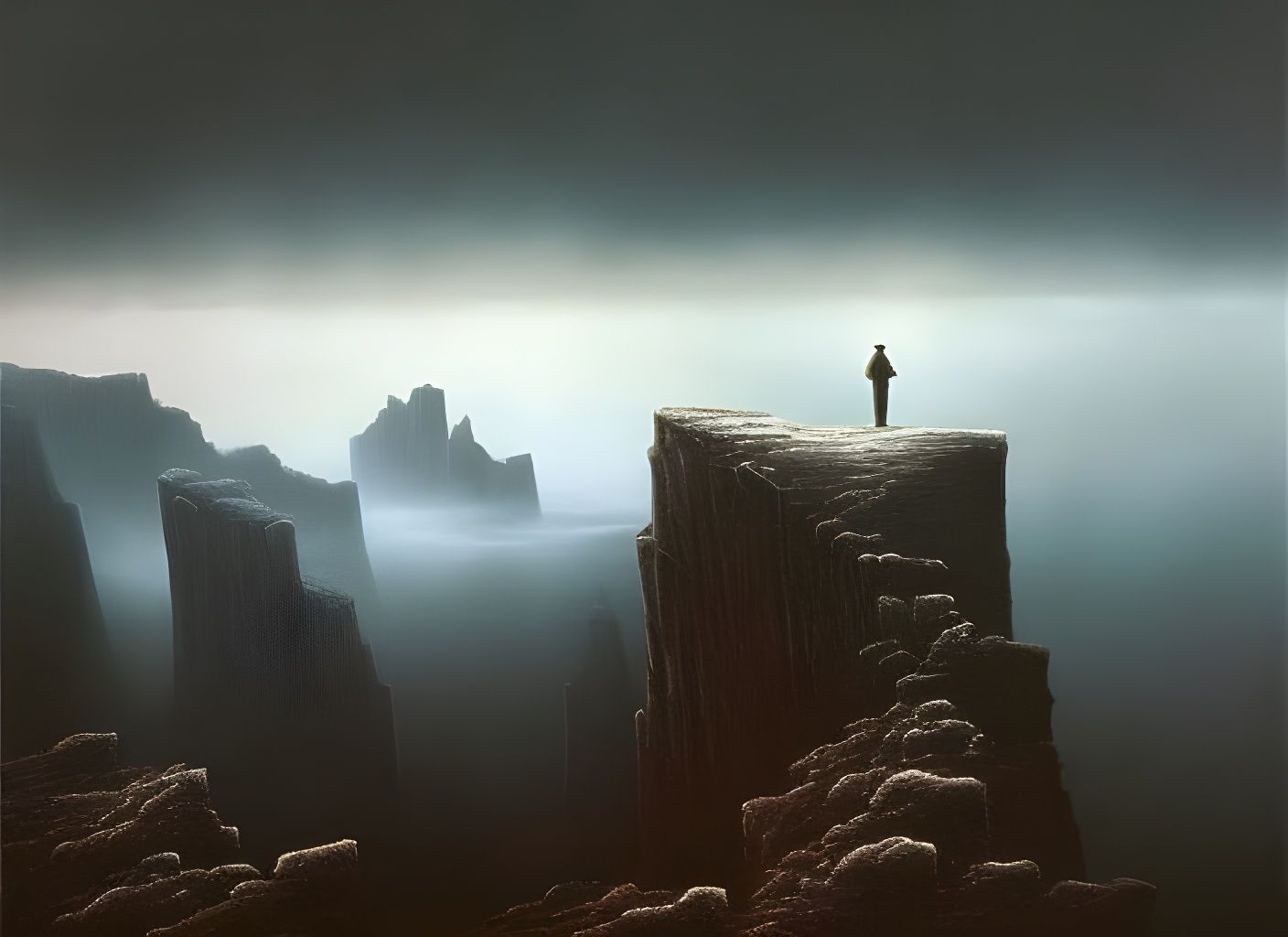 Mysterious Landscape: Dark Fantasy Illustration