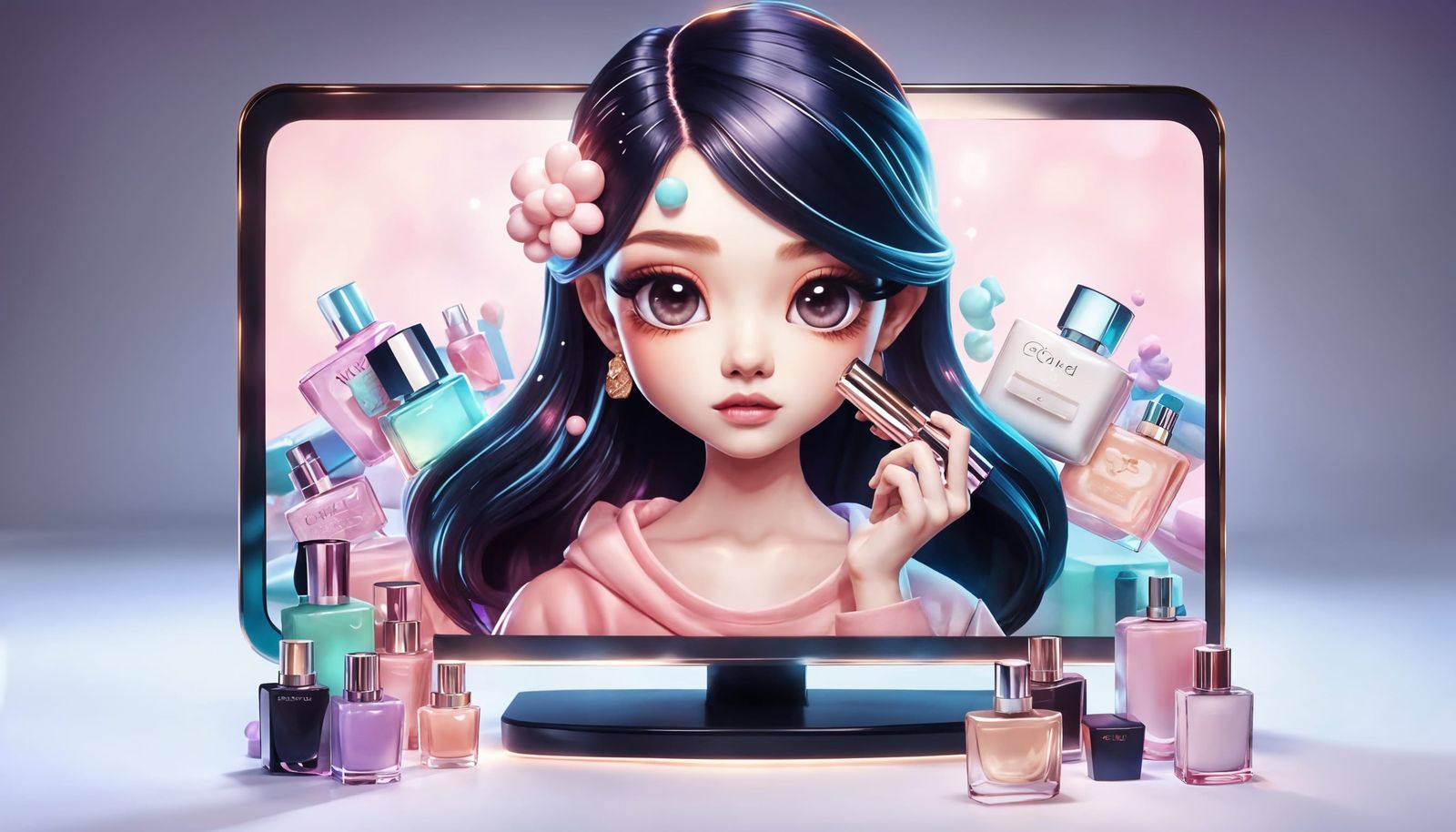 Chibi-Inspired Portrait of a Young Influencer