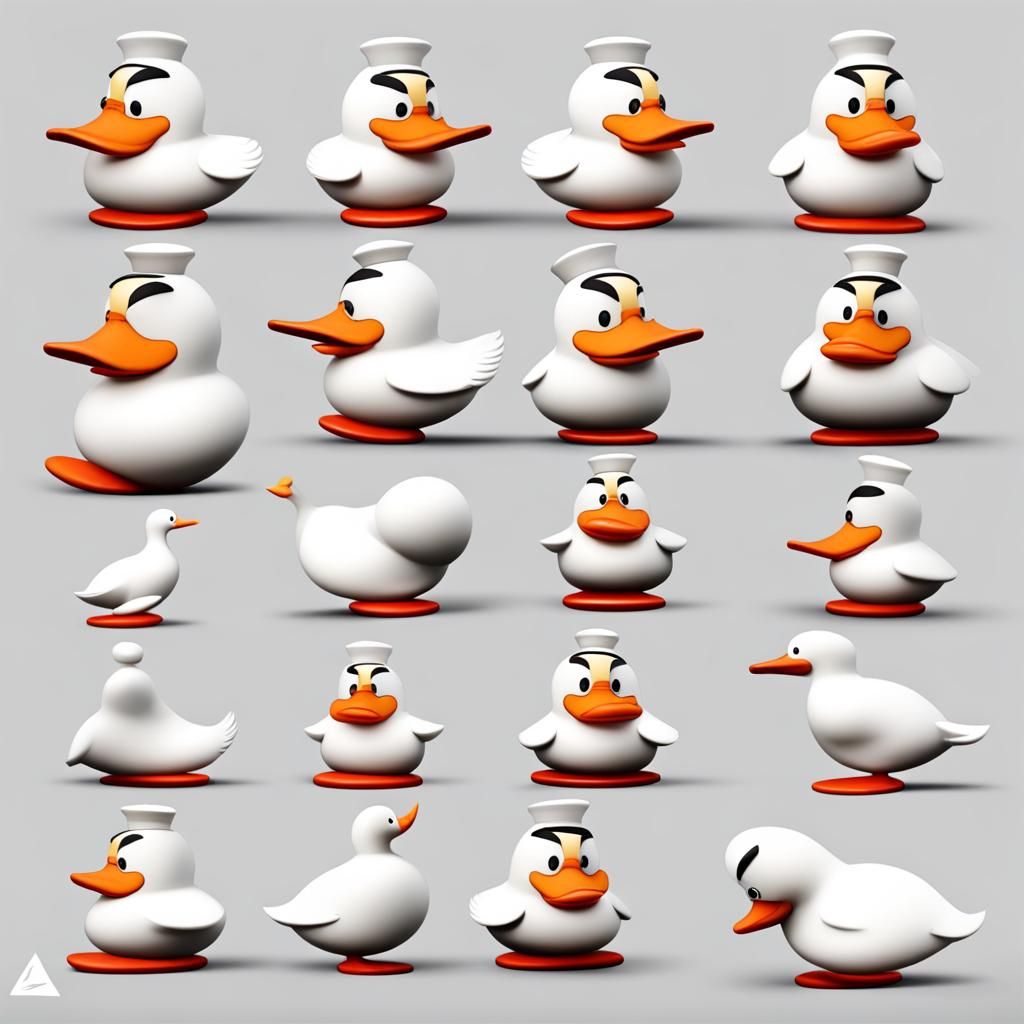 Animated Fat Duck Character