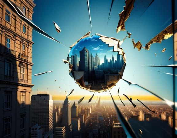 Surreal Defenestration in Salvador Dali Style