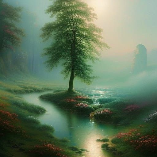 Ethereal Fantasy: Man and Body in Dreamlike Mist