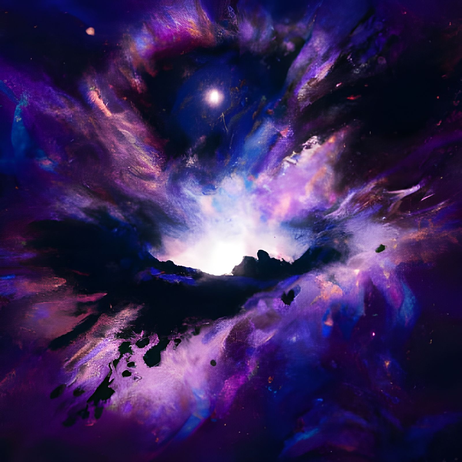 Cosmic Black Hole Birth in Purple and Blue
