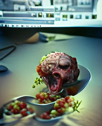 Detailed AI Rendering of a Human Brain