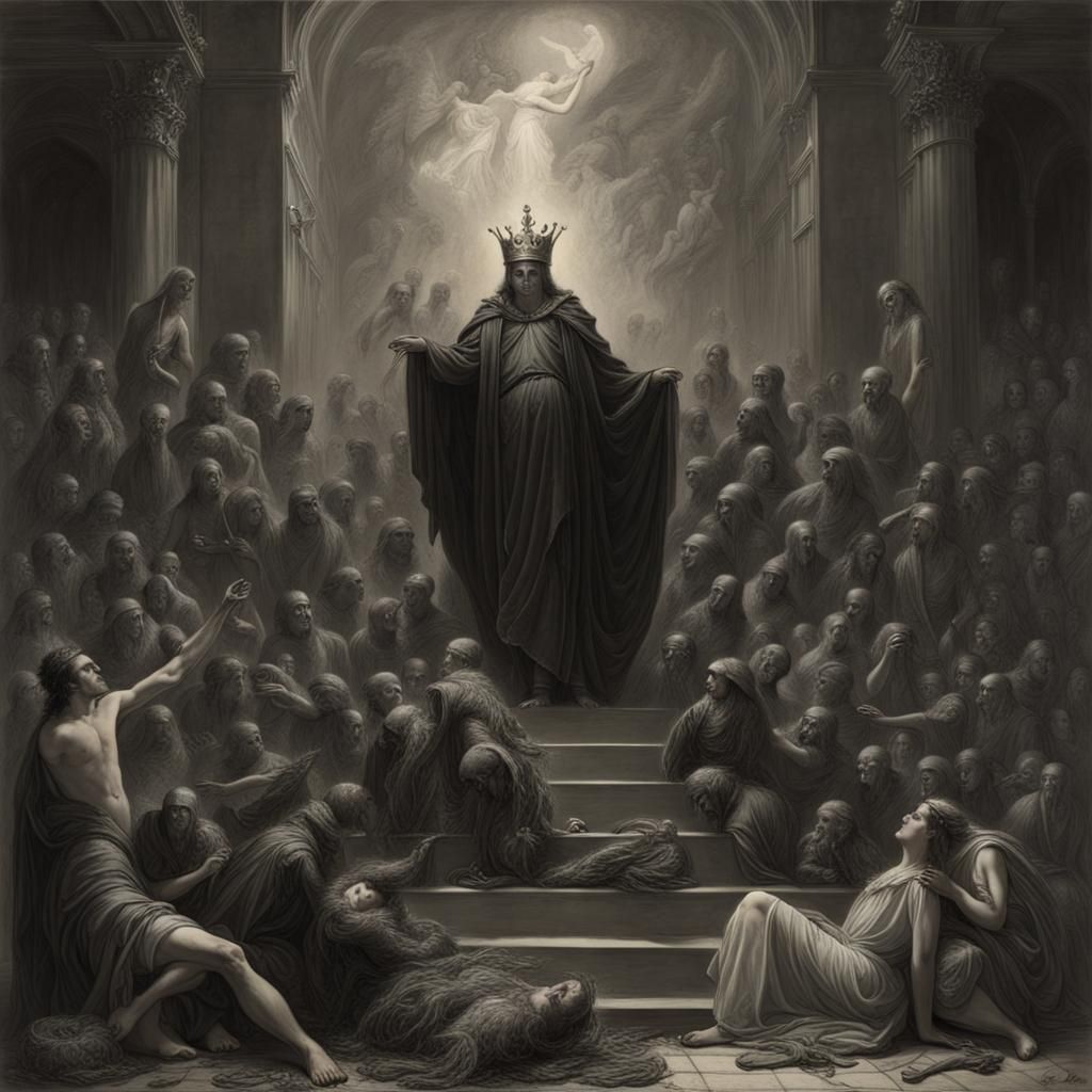 Dark Kings and Queens in a Detailed Matte Painting