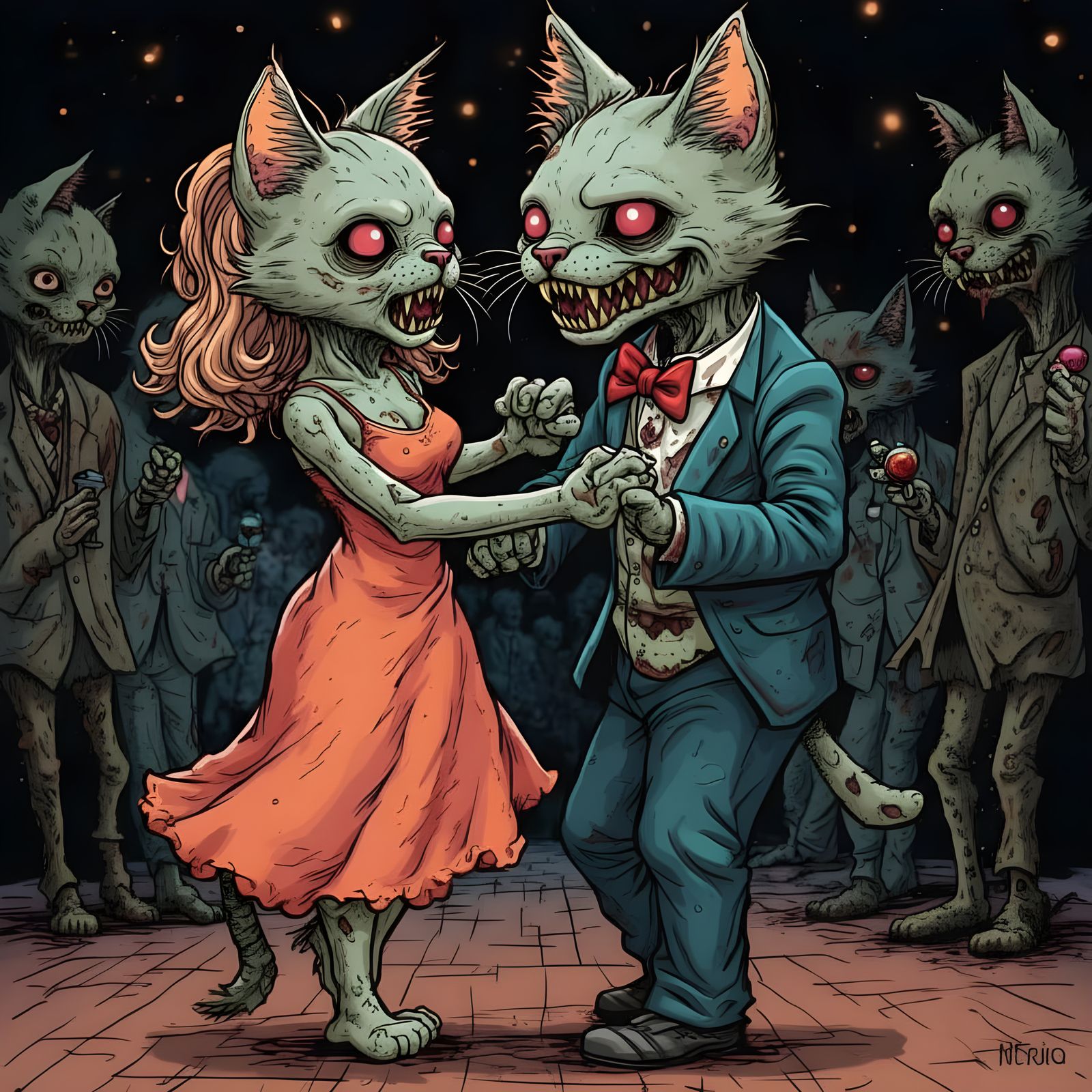 Zombie Cat Prom Night